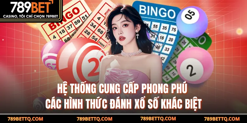 Hệ thống cung cấp phong phú các hình thức đánh xổ số khác biệt