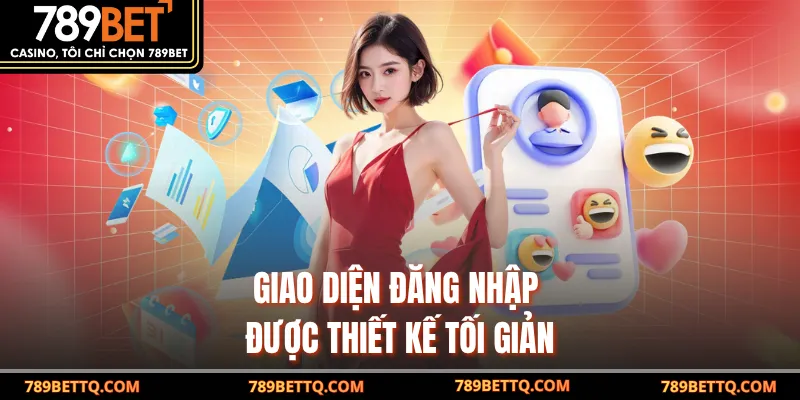 Giao diện đăng nhập được thiết kế tối giản