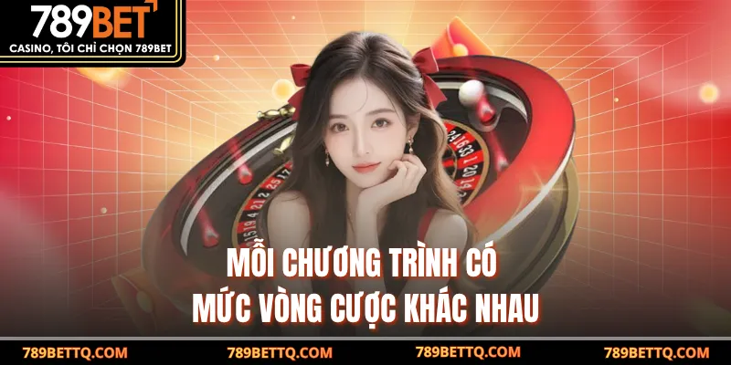 Mỗi chương trình có mức vòng cược khác nhau