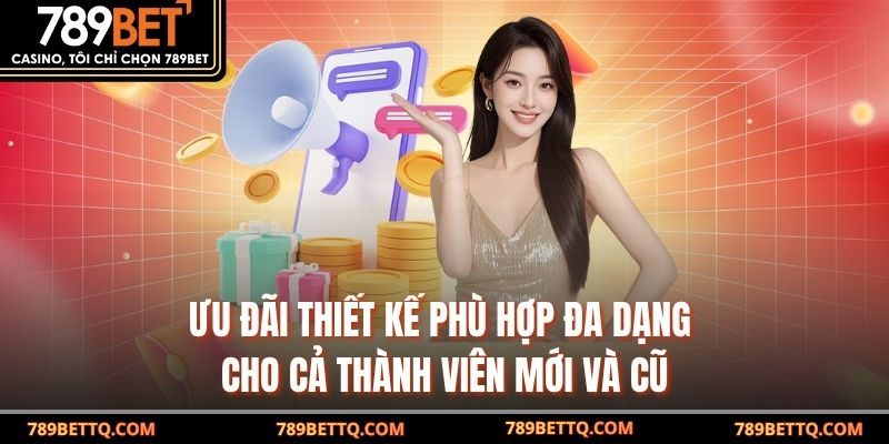 Ưu đãi thiết kế phù hợp đa dạng cho cả thành viên mới và cũ